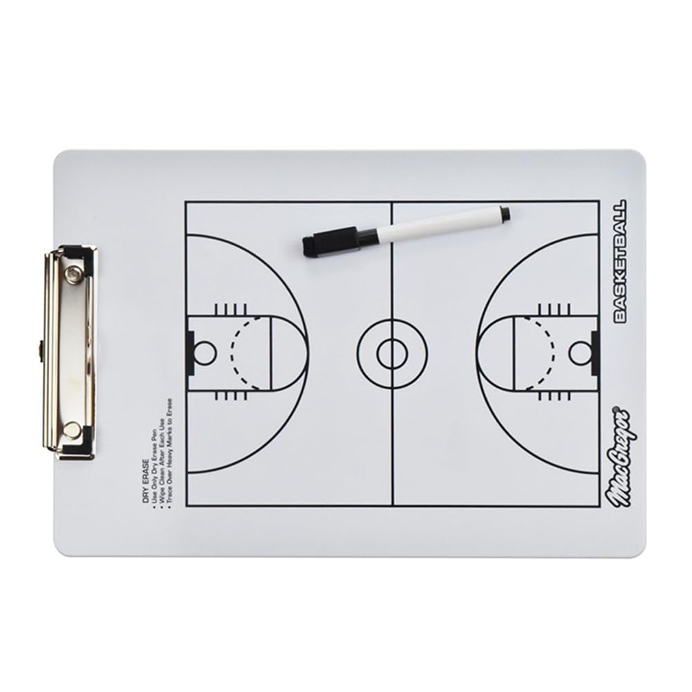 Tableau Effaçable à Sec Pour Entraîneurs De Basket - Double Face 40x25 Cm - Pour Tactiques Et Matchs