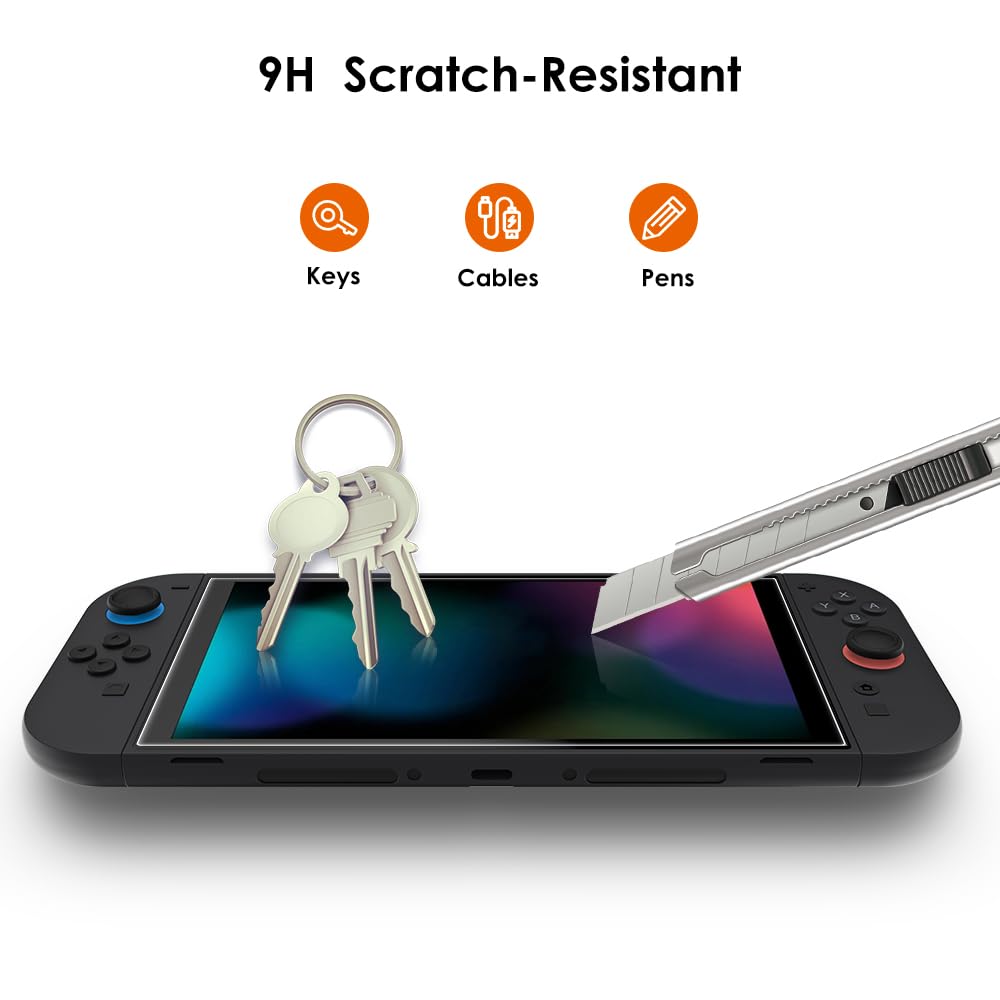 Simpeak 2 Piezas Protector de Pantalla Compatible para Switch 2 Modelo 2025 8 Pulgadas, Cristal Templado Premium Sin Burbujas/Antiarañazos/Dureza 9H/HD/Anti-Huella