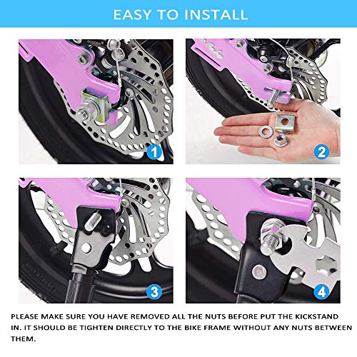 Bike Kickstand for 12 14 16 18 20 Kids Bike Stand Bicycle Support Rack (For 16\" bike)