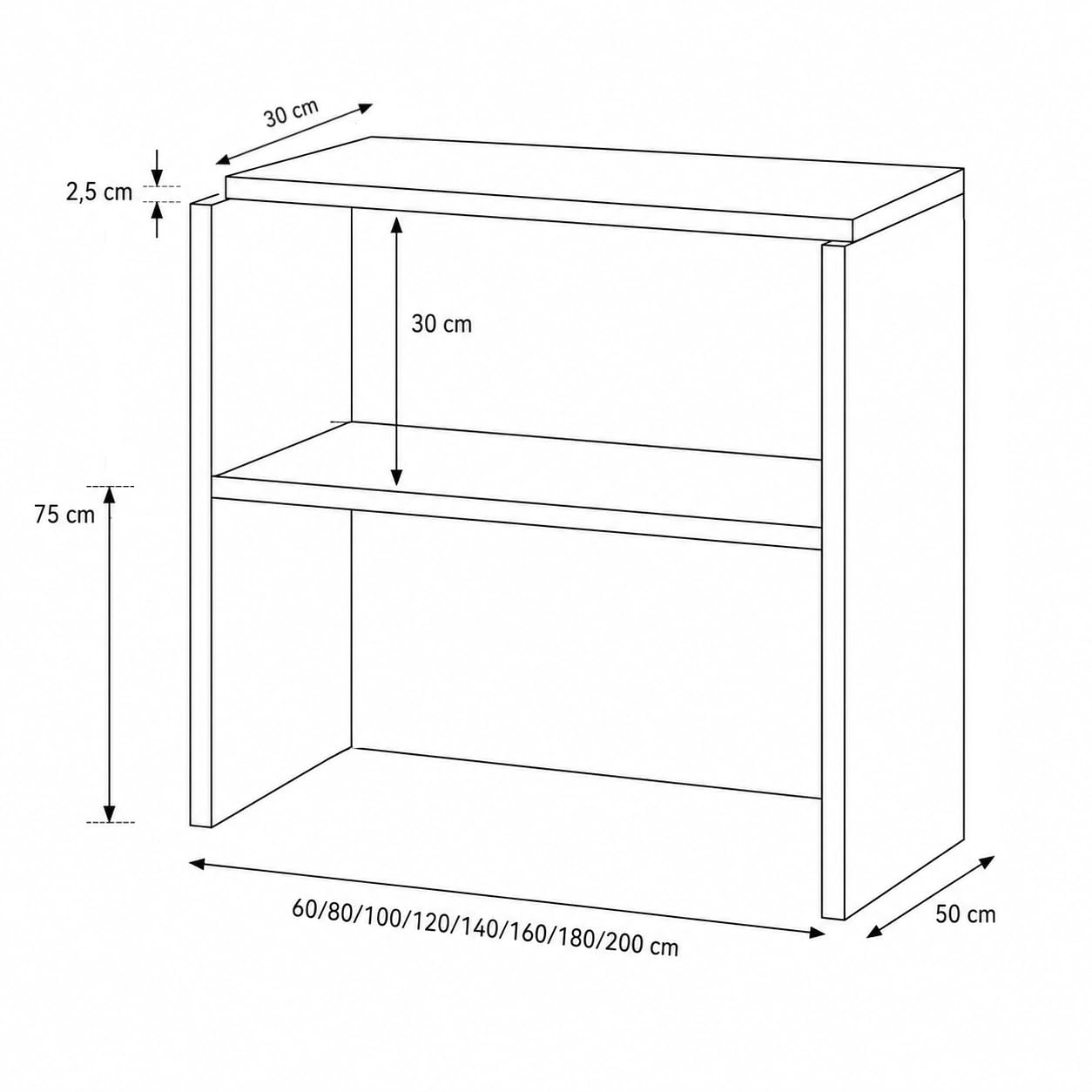 Genérico OFILIKE. Mostrador Compact. Mostrador de Recepción para Oficina. Fácil Montaje. (Blanco) (100cm Ancho)