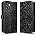 Kukoufey Leather Case Compatible with Oppo Reno 12 5G,Phone Case PU Leather Phone Flip Cover Compatible with Oppo Reno12 5G CPH2625 Case Black