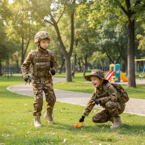Disfraz militar para niños camuflado talla 9-11 miniatura 4