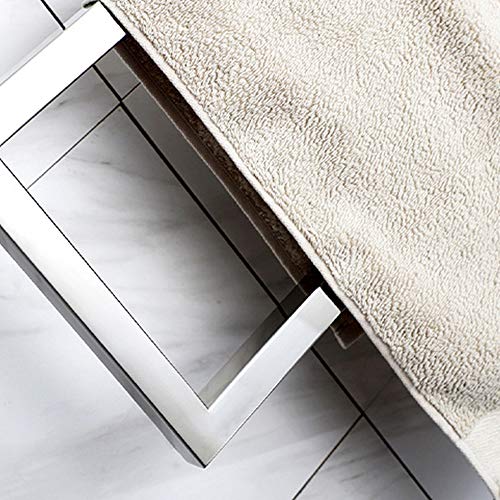 Scaldasalviette Elettrico da Parete con Timer, 5 Barre, Spina, stendibiancheria Impermeabile e Lucido, Dimensioni 80 x 60 cm, 90 W., Silver-Hardwired