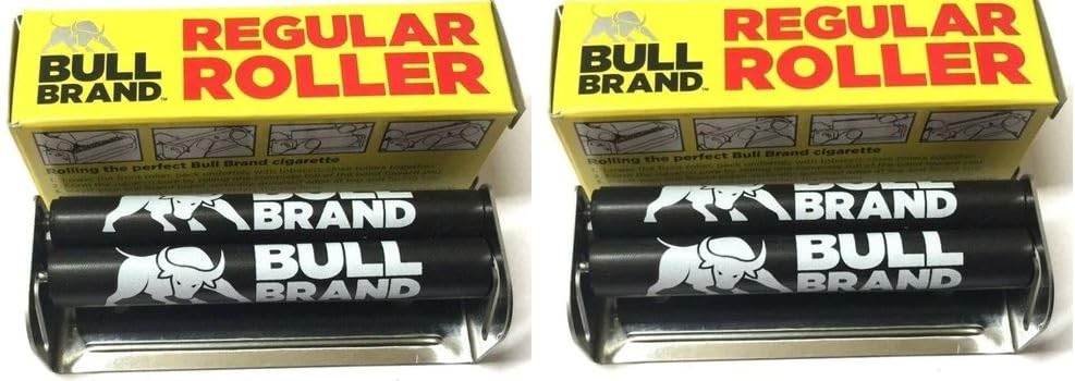 Swiss+2-Pack Bull Brand Regular Metal Rolling Machine - Durable Rolling Solutions for Consistently Rolled Cigarettes