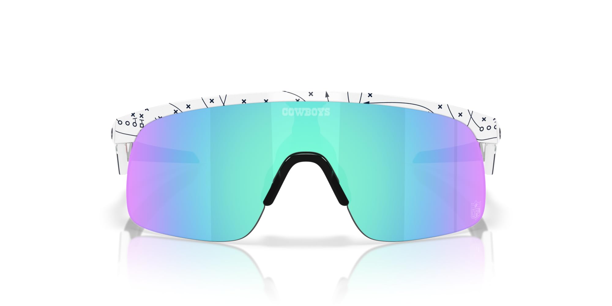 Oakley OJ9010 Resistor NFL Collection Sunglasses, White/Prizm Sapphire, 23 mm