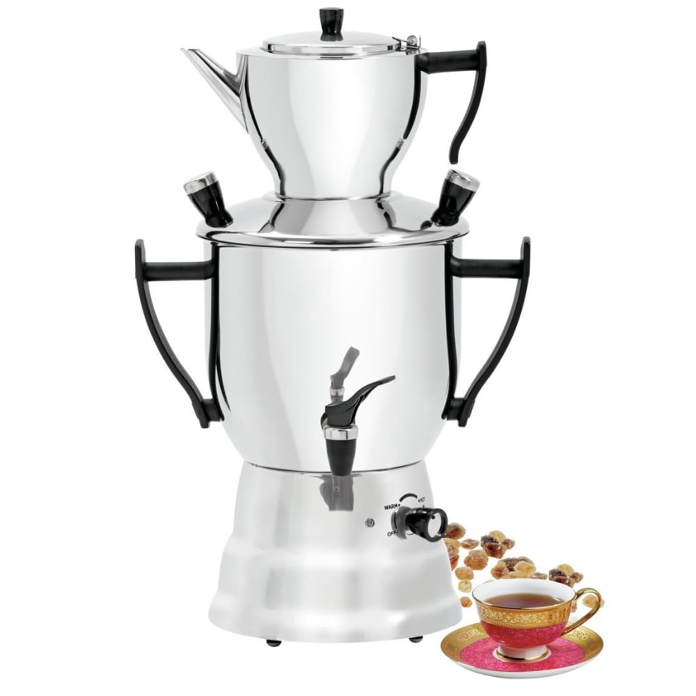 MBH - Samovar industrial 3L con Tetera de Acero Inoxidable. Hervidor de agua profesional para hostelería.