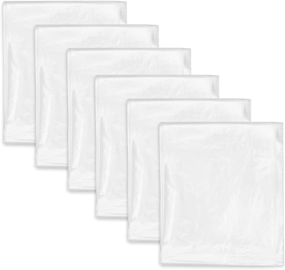 6 Pack Clear Plastic Cover for Painting, Furniture Sheeting for Dust, Construction, Floor