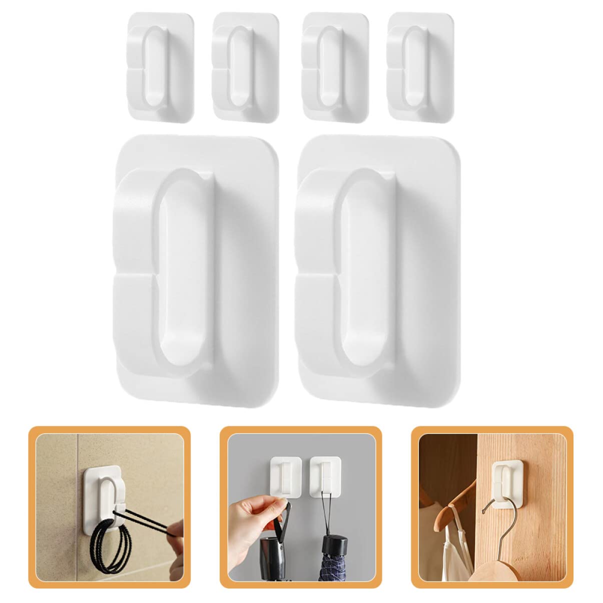 VASDEV 24 Piezas Gancho de Apertura de Anillo Colgador de Pared Decorativo Soporte de Enchufe Gancho de Cocina Gancho de Pared Resistente Perchas de Almacenamiento Ganchos para Perchero G