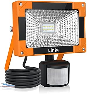 Security Light Sensor Motion 15W, Linke 1200LM Super Bright PIR Floodlights, 6500K Daylight White Outdoor Led Light with Motion Sensor IP66 Waterproof Perfect for Garden, Porch, Courtyard, Garage