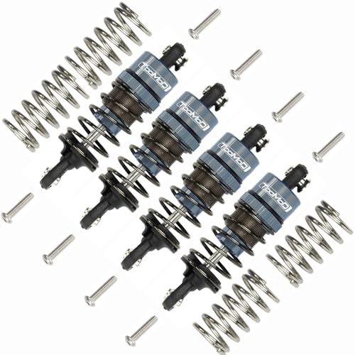 TOOMOD 1/10 55MM RC Oil filled Shock Absorbers kit for Tamiya TT-01 TT-02 WR-02 M05 M06 TA05 1:10 On Road Car Upgrades Replace Parts (Grey)