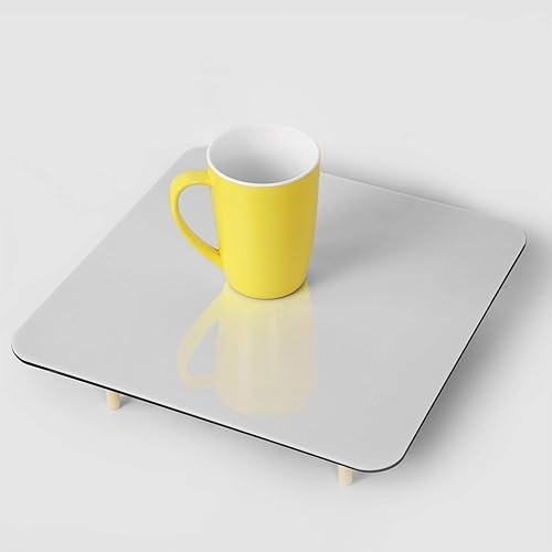 Miniatura 2 de KINJOEK 2 piezas de 11.8 x 11.8 in, 12 x 12 pulgadas, acrílico blanco reflectante, elevador de mesa para fotografía profesional de productos,