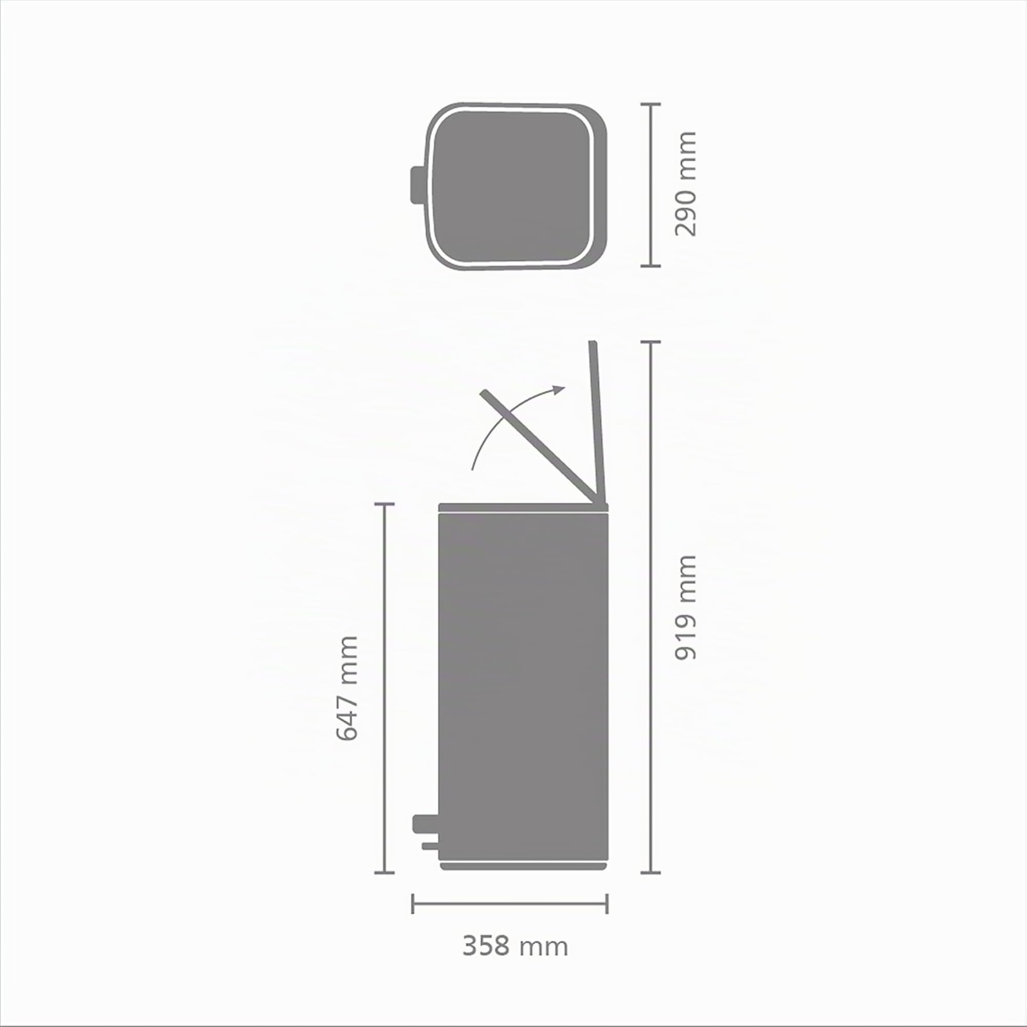 Brabantia Poubelle Bo 30L (Beige) – Poubelle cuisine à pédale à fermeture progressive – Système de tri des déchets facile à nettoyer avec seau amovible – Sacs-poubelle PerfectFit gratuits inclus