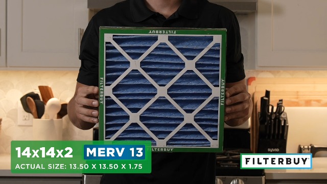 Image of Filterbuy 14x14x2 Air Filter MERV 13 Smoke & Allergy Defense (4-Pack)