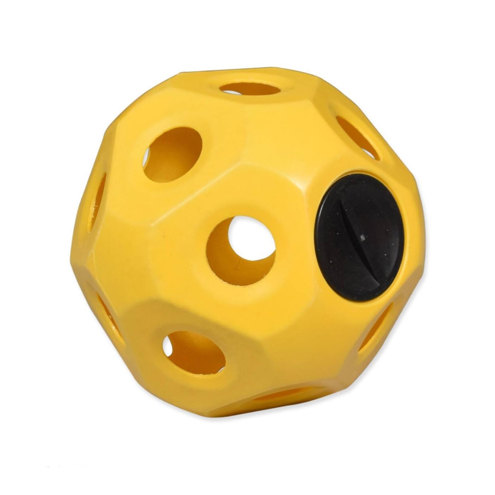 Almencla Livestock Forage Ball Heuball Futterball Futterspender Spielball aus Polyethylen mit Facettierter Rundform für Schrittweise Futterabgabe für Pferde Esel Stall Paddock, Array, Gelb