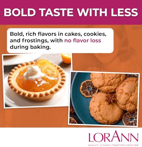 LorAnn Orange Bakery Emulsion, 4 oz - Intense Flavor Extract for Baking, Cookies, Frosting, Ice Cream, Orange Chocolate, Smoothies and Beverage - Vegan, Gluten, Sugar, and Nut Free - 5