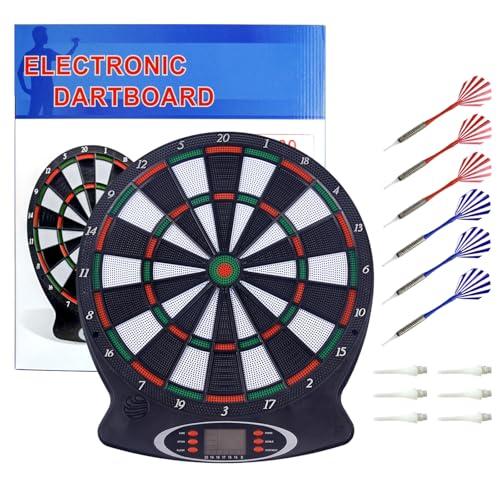 Jeu de fléchettes électronique souple 38,1 cm avec coffret et écran LCD de score