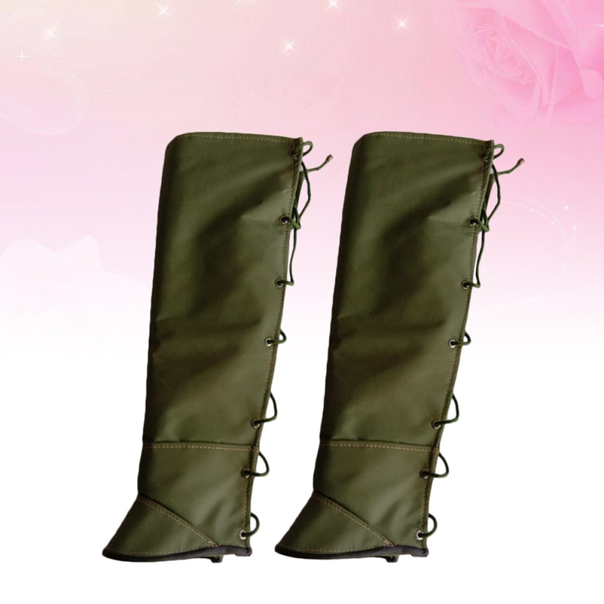 Homoyoyo Guêtres de Protection pour Jambes en Toile Verte, Imperméables
