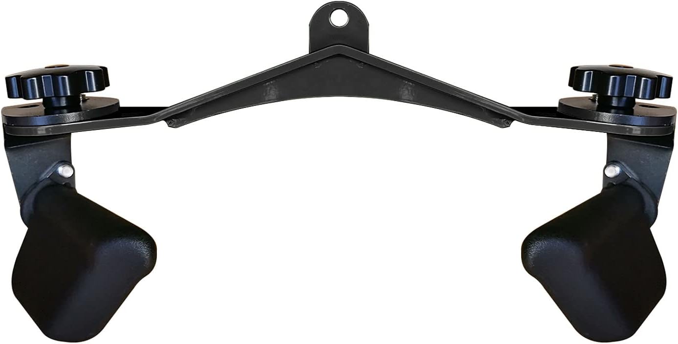 KORIKAHM Gym Cable Attachment, Neutral Grip LAT Pull Down Bar, Adjustable Spreader Bar for Home Fitness, LAT Pull Down attachments for Cable Pulley System Machine