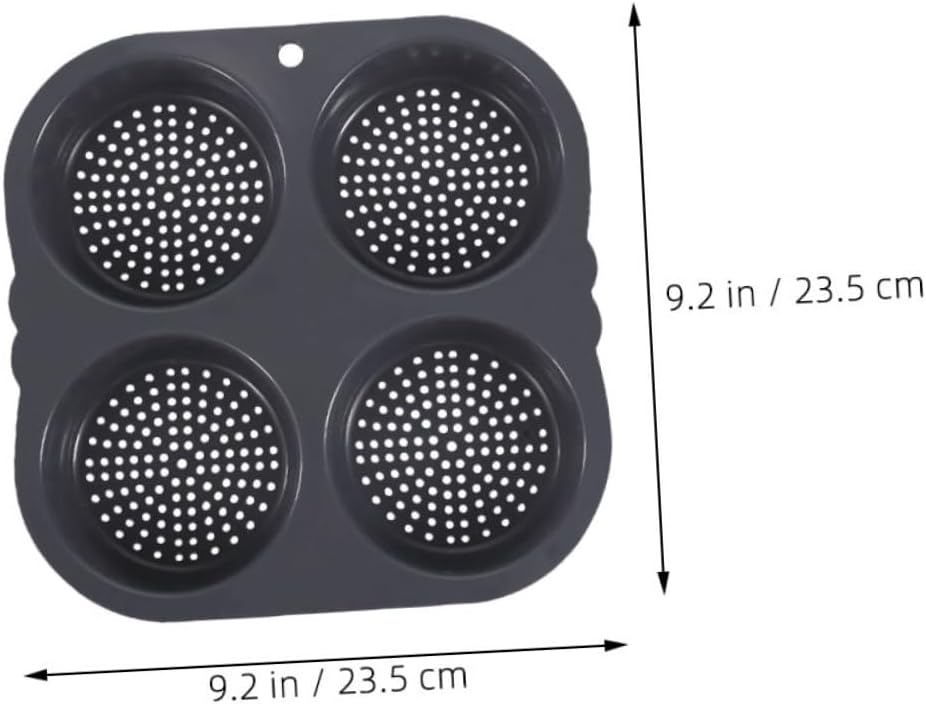 ABOOFAN Silicone Hamburger Bun Compartment Non Stick Bakeware for Artisan Buns Egg Tarts Desserts Heat Breakfasts