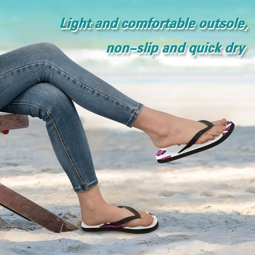 STAYTOP Leopard Pink Bow Flip Flops Sandals of Men's & Women's,Sandals Beach Slippers Shower Slides3