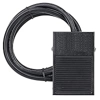 Gebildet 12V-24V-48V-220V/5A Momentaner Rutschfester Fußschalter SPDT NO NC Freisprecheinrichtung Metallfußschalter mit 1m Kabel