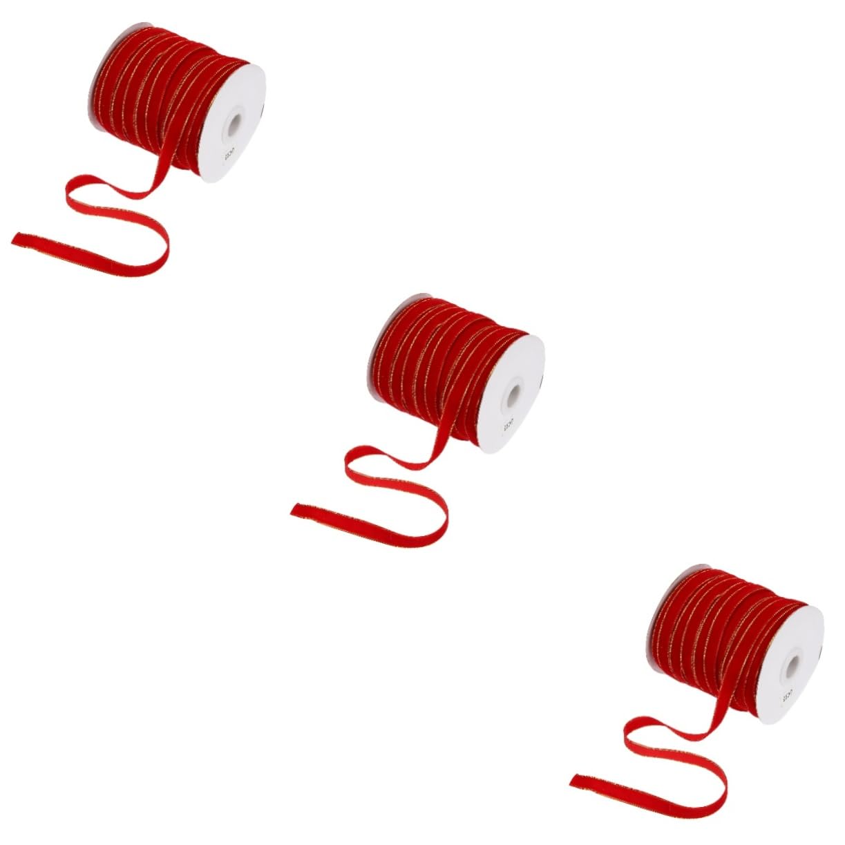 SEWACC 3rollen Velours Geschenkband Für Weihnachten Yards Dekoratives Bastelband Für Projekte Weihnachtskranz Und Festtagsdekorationen