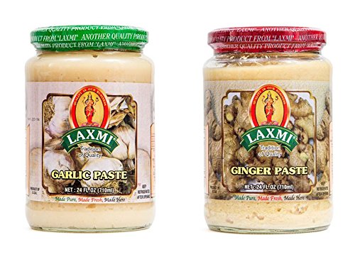 Laxmi Garlic Paste & Ginger Paste 2 Pack 24 Oz Jars