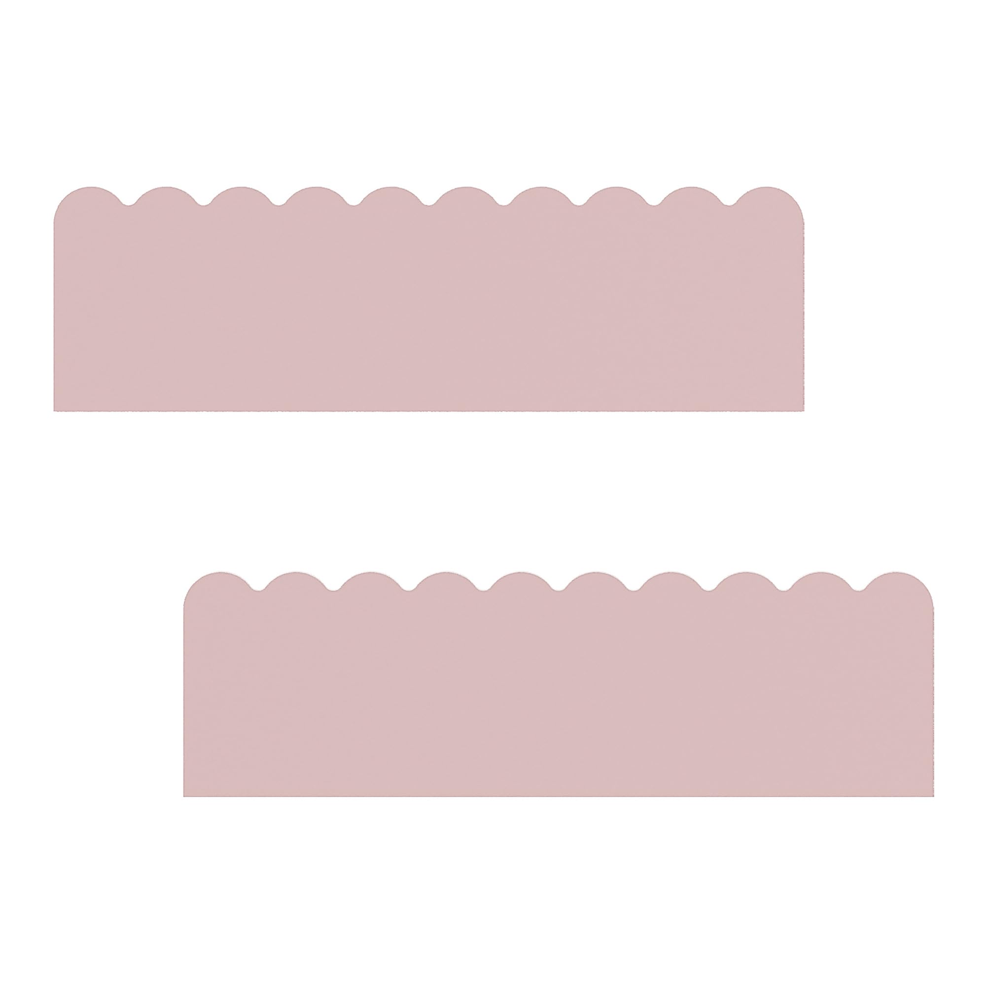 [en.casa] Set de 2 Estantes Flotantes Infantil Vestnes Baldas de Pared con Borde Elevado y Ondulado Librería Dormitorio para Niños Habitación Infantil 40 x 9,5 x 10 cm Rosa - Algodón de azúcar