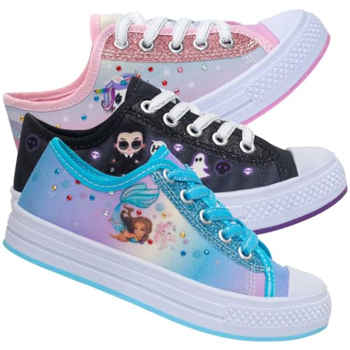 Tênis Infantil Feminino Nº 23 Ao 34 Escolar Unicórnio 11.95 (Preto, BR, Criança de 4 a 8 anos, Numér