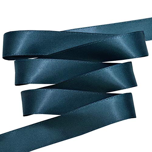 Image of Morex Ribbon 08816 /50-369 Double Face Satin Ribbon, 3 /8 inchx 50 Yd, Military Blue