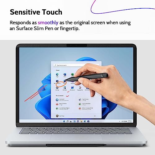 Image of Peslv Magnetic Privacy Screen for Microsoft Surface Laptop Studio 2 /1 14.4-Inch, Removable Anti Blue Light Glare Filter, Black Security Private Spy Block Protector
