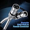 Werkybay 3-Pin DMX Cable 1 m (Pack of 1), XLR Male to Female Stage Light Cable, 110 Ohm DMX Signal Extension Cable for Stage Spotlights, Microphone, Podcast, Speaker, Amplifier etc. #1