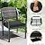YITAHOME 7 Piece Patio Furniture Set, Outdoor Patio Wicker Conversation Furniture Set with Umbrella Hole and All Iron Frame for Lawn Garden Backyard Deck, Soft Black Cushions (Black)