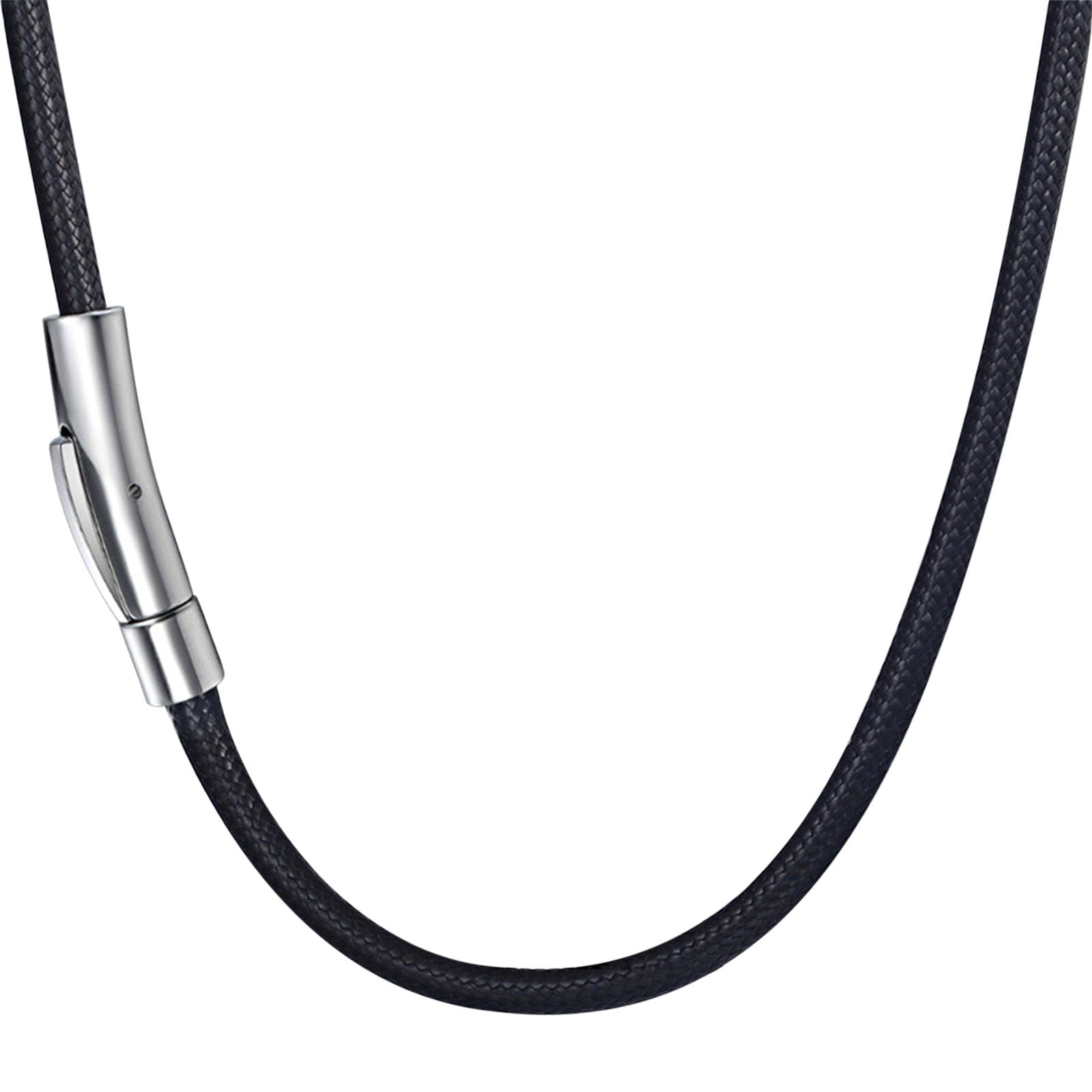 jagosen Collar Cordon Cuero Hombre para Colgante Cordon De Cuero Enceradas Negro Trenzada Cordon Collar Cuero Mujer Navidad Regalos para Hombre Mujer 3mm Grosor 46cm/51cm Largo