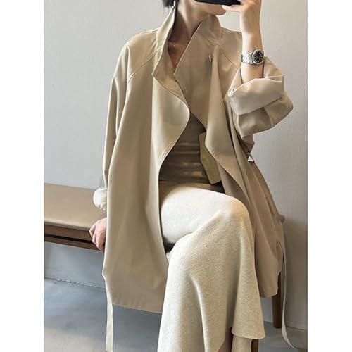 Chic Khaki Trench Coat by Utcoco – Large, Windproof & Elegant - Image 6