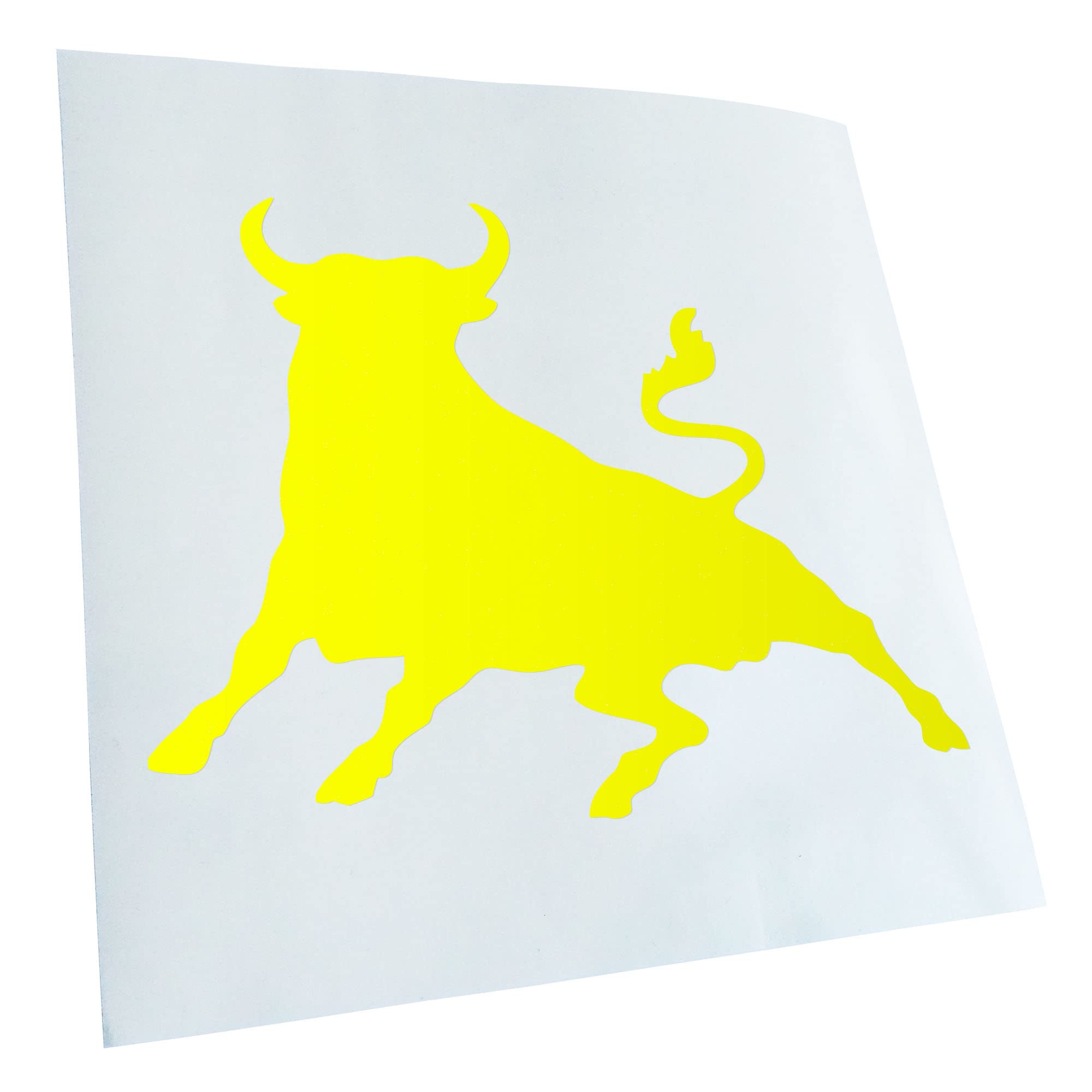 Kiwistar - Car Sticker - Neon Yellow - 40 x 31 cm Taurus Toro Bull - Rear Window Car Sticker Weatherproof for Car Truck Moped Truck - Sticker Exterior Self-Adhesive Tuning Accessories for Window