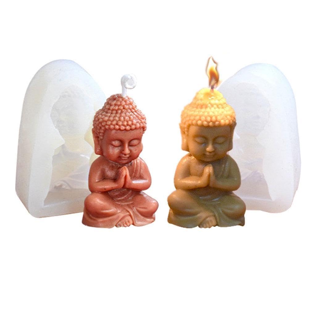 Moule Silicone Bouddha 3D – Bougie, Savon, Résine, Statue Artisanat DIY