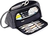 EASTHILL Big Capacity Pencil Case Large Pencil Pen Pouch Bag High Storage Case Middle School College Office Organizer for Student Teens Girls Adults