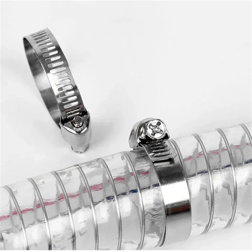 5/10 Stück Edelstahl-Rohrschellen 8–120 mm – Schneckengewinde-Schlauchschellen für Kraftstoff-/Wasserleitungen, 38,57 mm x 5 Stück