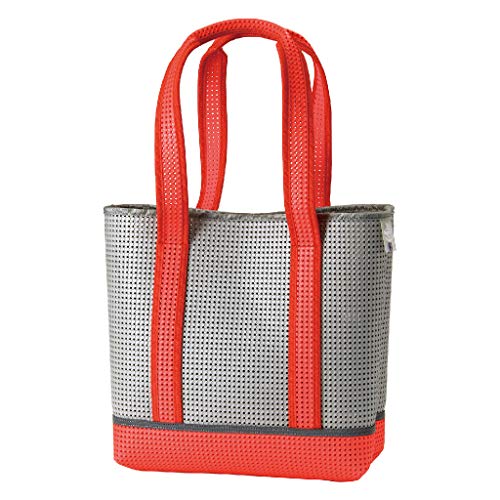 Time-Concept-EVA-Resin-Lightweight-Mesh-Shape-Tote-Bag-Neon-Orange-With-Reflective-Tape-Travel-Beach-Carry-On 513karpby8L