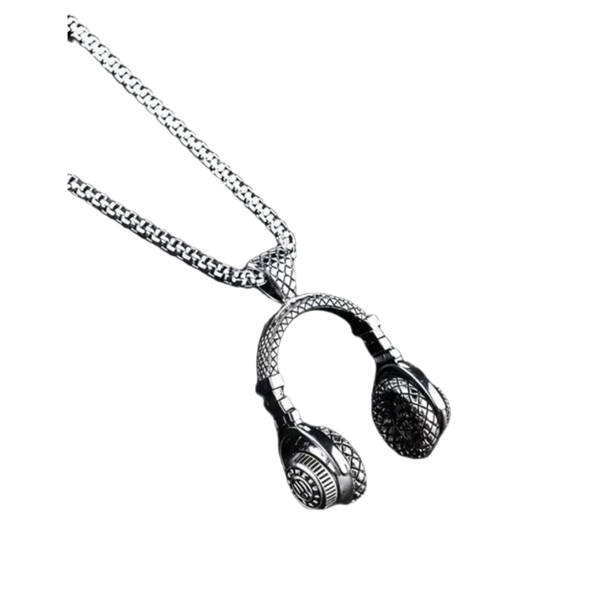 Men stainless steel headphone pendant chain for boys | hip-hop style stainless steel pendant|S_music_pd_01(nk)-image-40