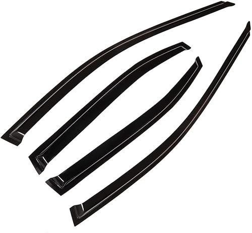 SCITOO Deflector de visera de ventana de montaje exterior, protector de lluvia de humo oscuro, juego de 4 piezas para Acura TSX 2004-2008