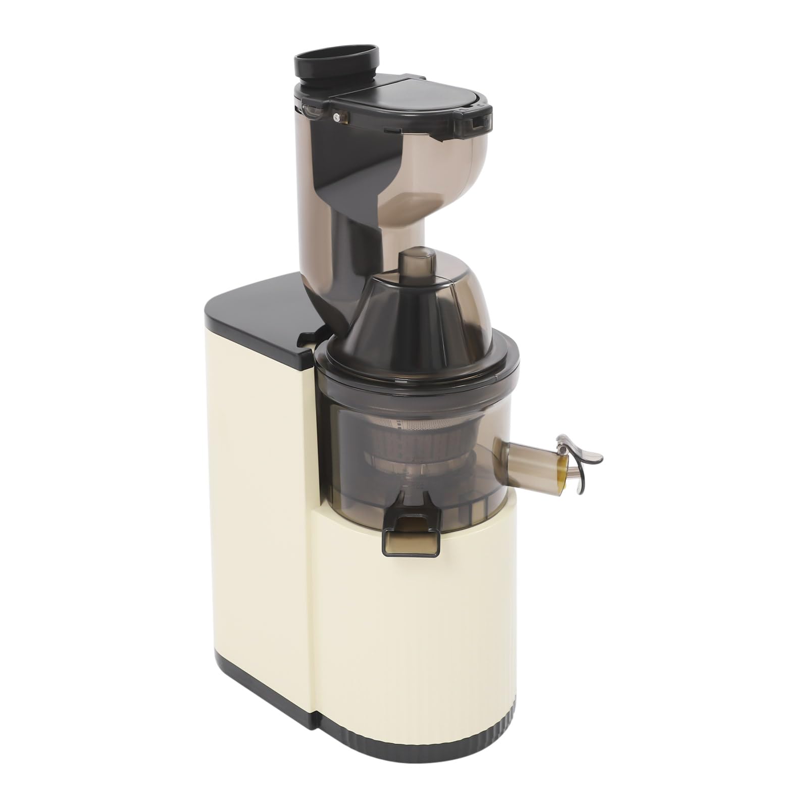 WooDerson Sokowirówka spiralna do warzyw i owoców, 800 W, elektryczna wyciskarka do soków o pojemności 500 ml, do owoców, warzyw (beżowa)