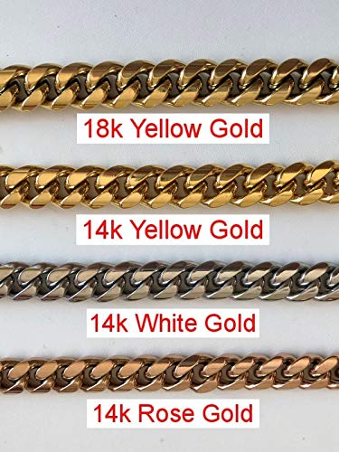 HarlemBling Men's Miami Cuban Bracelet - 8-18mm - Iced Men's Heavy Cuban Link - 14k 18k Yellow Or Rose Gold Over Stainless Steel - Never Changes Color3