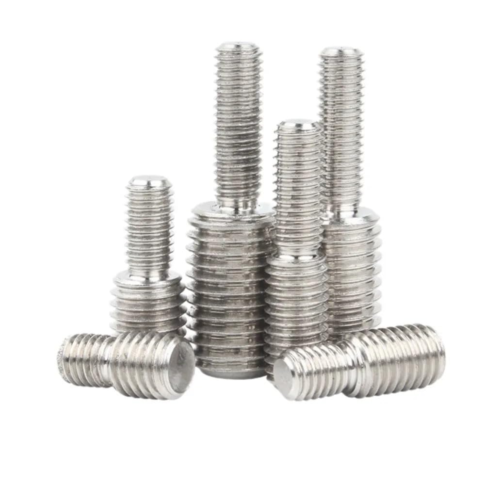 Cilky 1/2/5pcs 304 Stainless Steel M3 M4 M5 M6 M8 M10 M14 M16 Thread Adapter Male to Male Conversion Double Head Transfer Screw Bolt Metal Screws (Size : 5x15-8x15-5pcs)