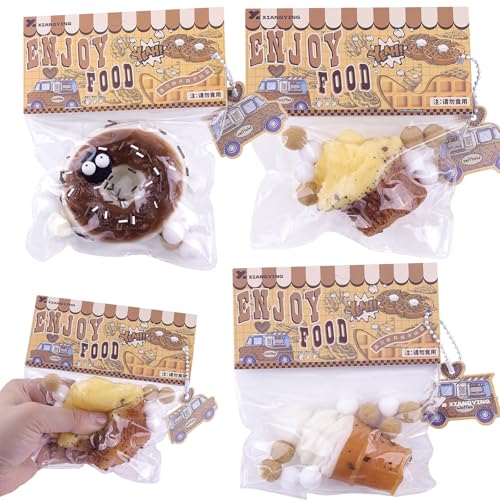 Anboor Comida Squishies Juguetes pegajosos Juego de 3 Unidades Suave Helado Muffin...