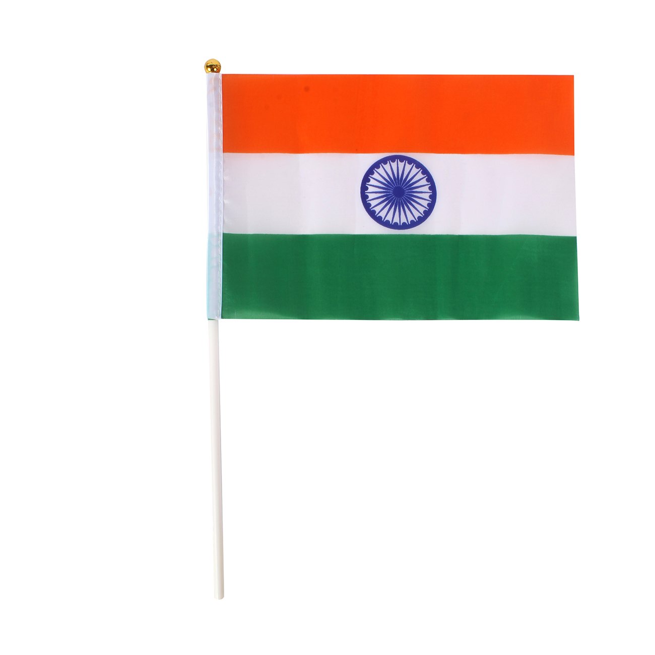 Dhwaj National Cloth Flag Comes with Strong Stick and Golden Cap 10