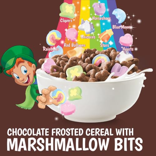 Image of Lucky Charms Chocolate Kids Breakfast Cereal with Marshmallows, 10.6 oz