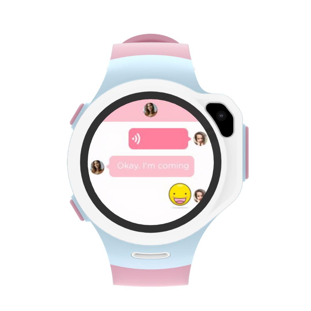 Smart Kids Stellar - Montre Connectée Enfant 4G avec Appels Vidéo HD, GPS Précis, Zone Sécurisée, SOS, Podomètre, Jeux et MP3 - Étanche pour Aventures Quotidiennes - 2 Ans Garantie (Rose)