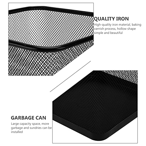 Zerodeko Metal Wire Mesh Waste Basket Recycling Bin Small Waste Basket Trash Can For Near Desk Recycling Garbage Container Bin For Office Home Bedroom Black #TOP2